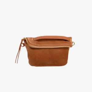 LUCKY POCHETTE VELOURS CARAMEL