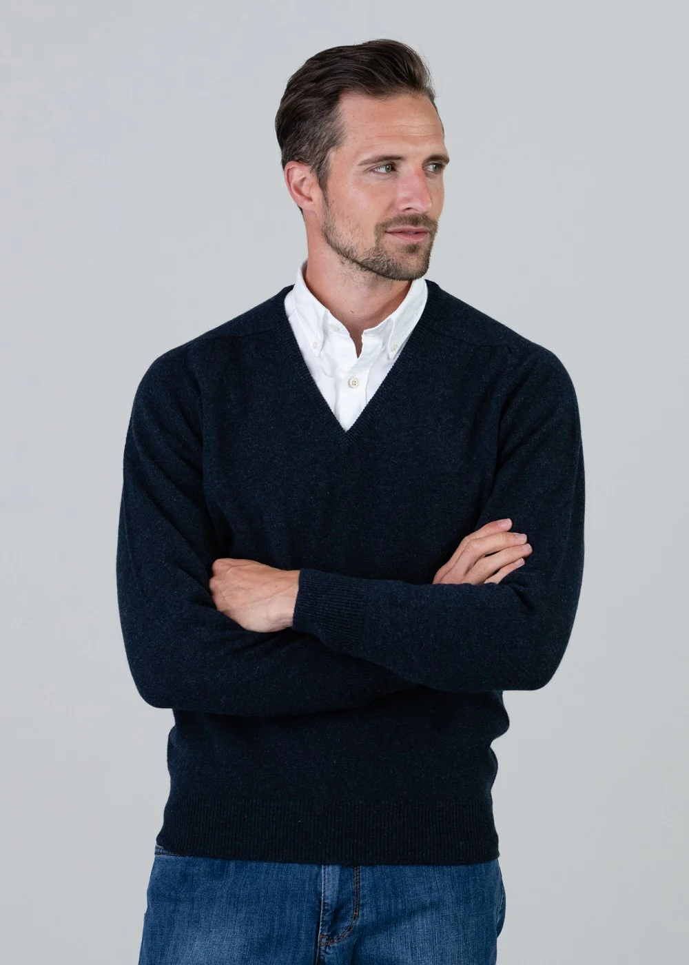 Leven 2 Ply Lambswool V-Neck Plus Size