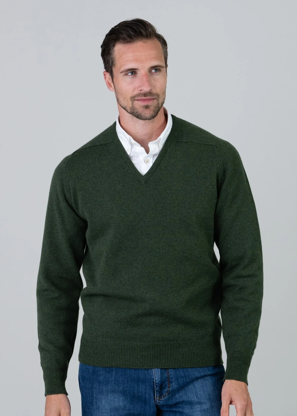 Leven 2 Ply Lambswool V-Neck Plus Size