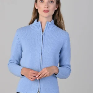 Amelia Cashmere High Neck Zip