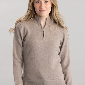 Lindsey Lambswool Zip Neck