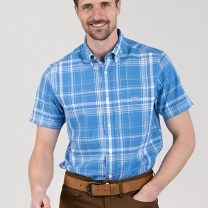 Linen Short Sleeved Check Shirt