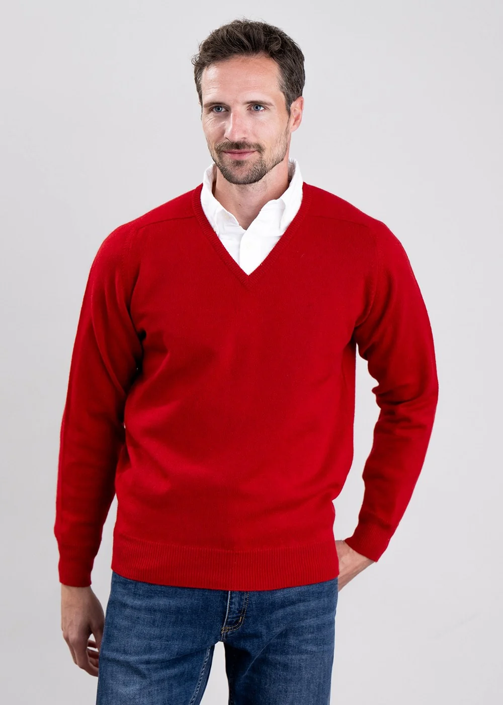 Leven 2 Ply Lambswool V-Neck – Image 4