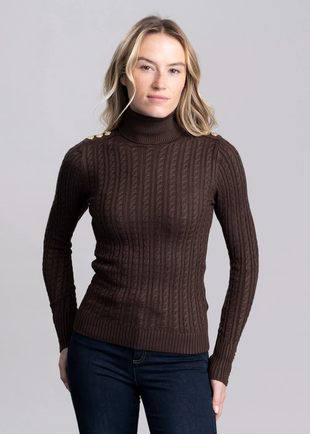 Seattle Roll Neck Cable Knit – Image 3