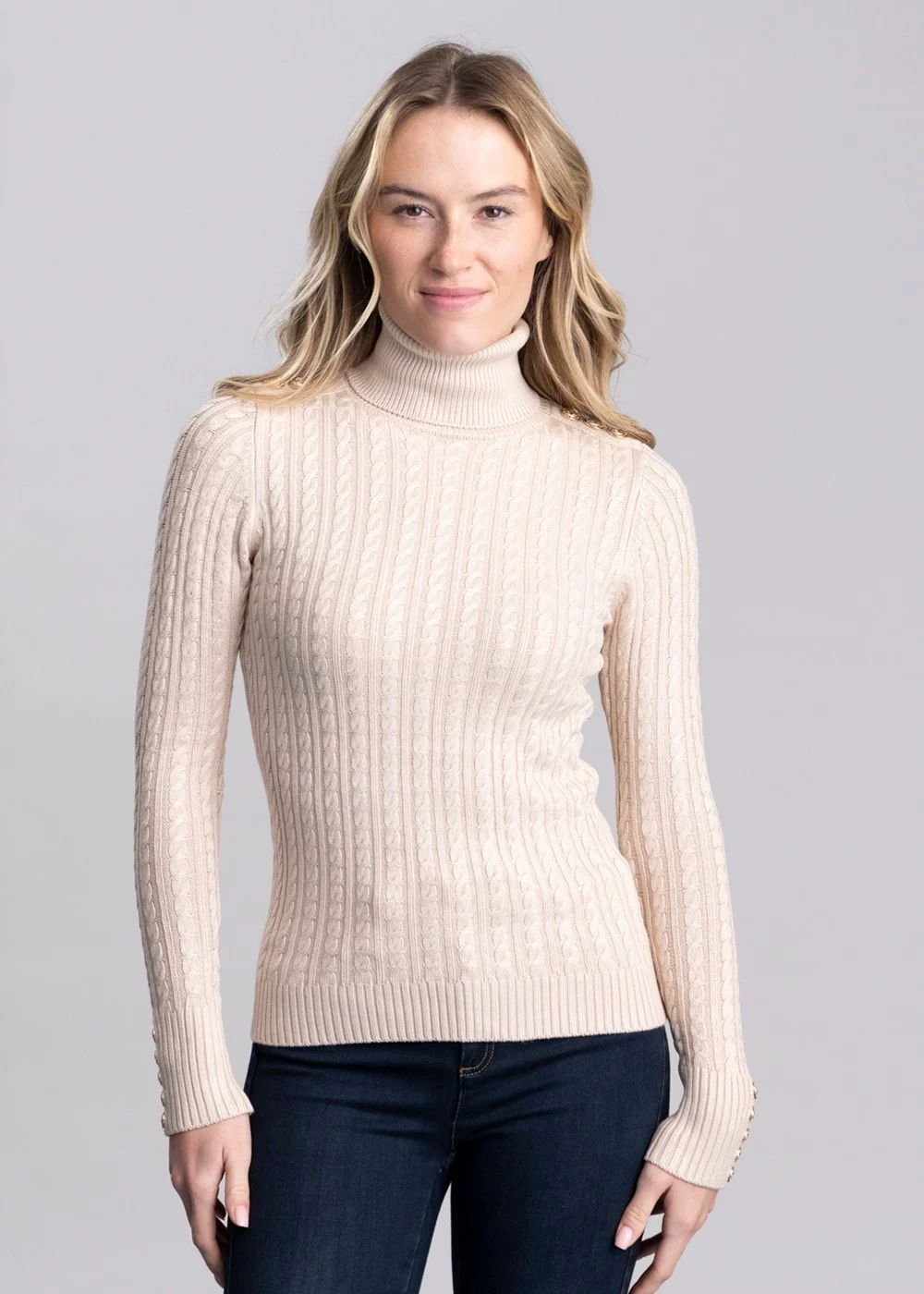 Seattle Roll Neck Cable Knit – Image 4