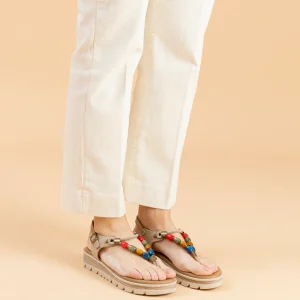 SANDALE TALON COMPENSÉE EN DAIM ARENA TELMA