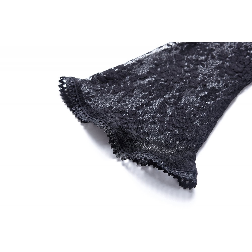 T-shirt Top manches en dentelle gothique – Image 5