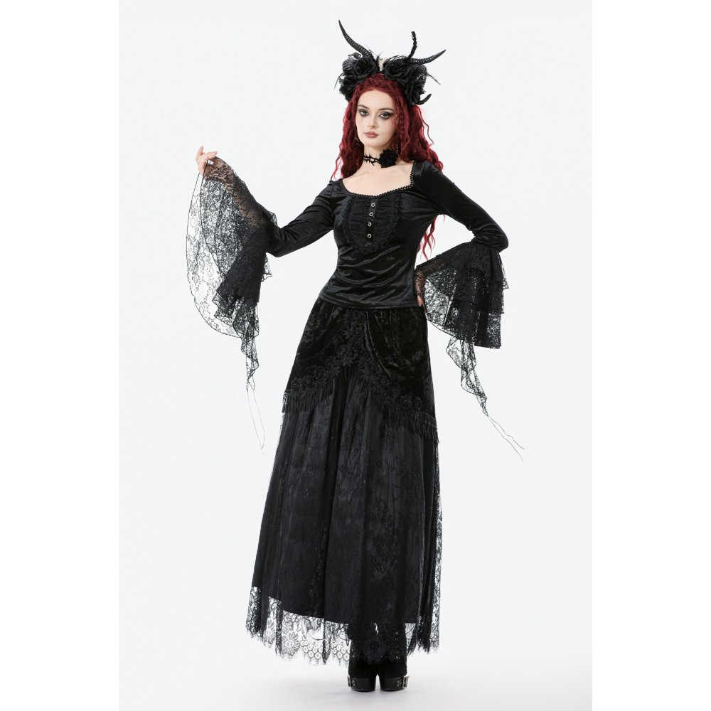 Top manche longue dentelle – Image 3