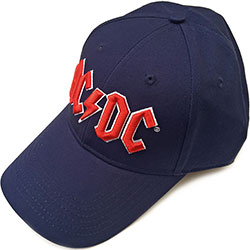 Casquette de baseball unisexe AC/DC bleu marine : Red Logo – Image 2