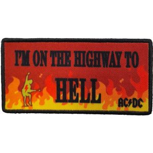 AC/DC STANDARD PATCH: HIGHWAY TO HELL FLAMES ACDCPAT16