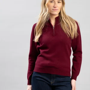 Lindsey Lambswool Zip Neck