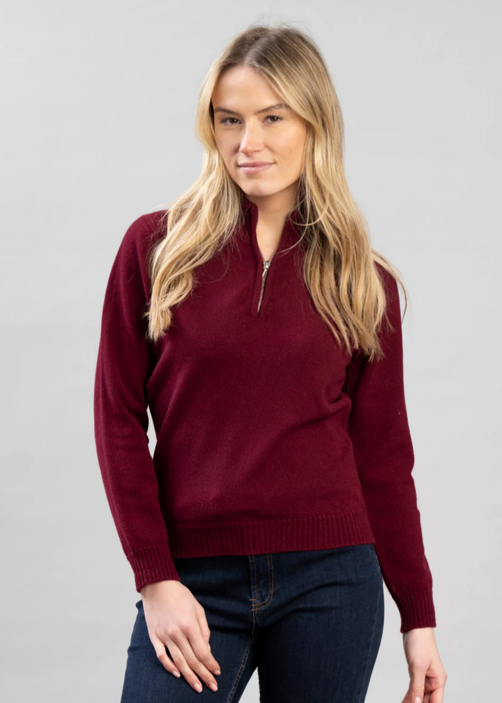 Lindsey Lambswool Zip Neck – Image 3