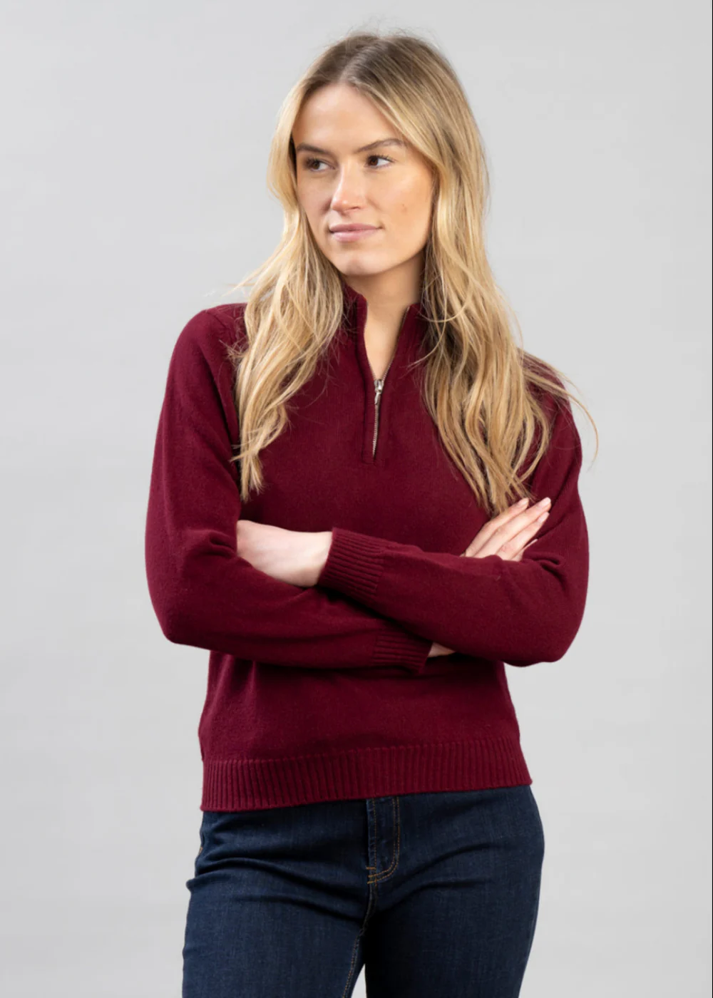Lindsey Lambswool Zip Neck – Image 4
