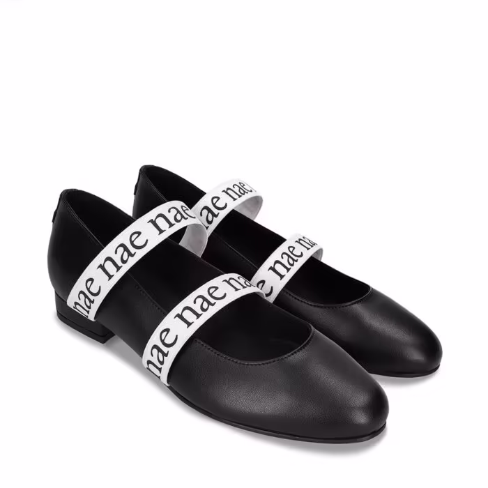Aure: Sandales Ballerines Noires par Nae – Vegan, Éco-responsables, Élégantes – Image 4