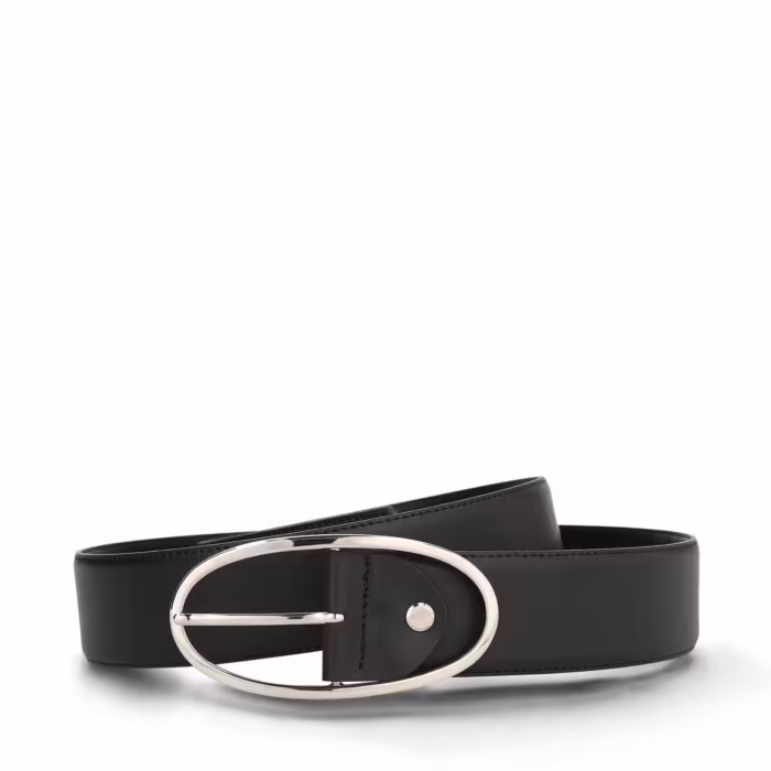 Batea Black Ceinture femme Noire en cuir apple skin Par Nae