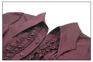 Wine red ruffle blouse – Image 5