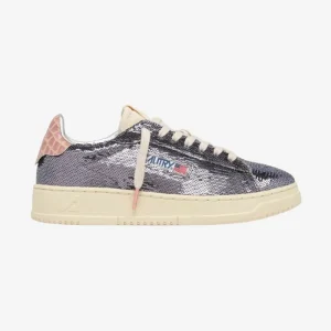 BASKETS AUTRY DALLAS LOW WOM PAILLET/CROCODILE GUN/PINK