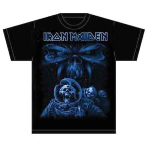 Iron Maiden Unisex T-Shirt : Final Frontier Blue Album Spaceman