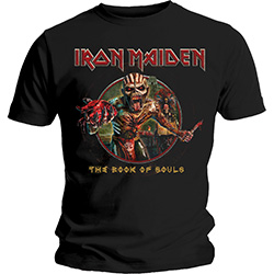 Iron Maiden Unisex T-Shirt : Book of Souls Eddie Circle