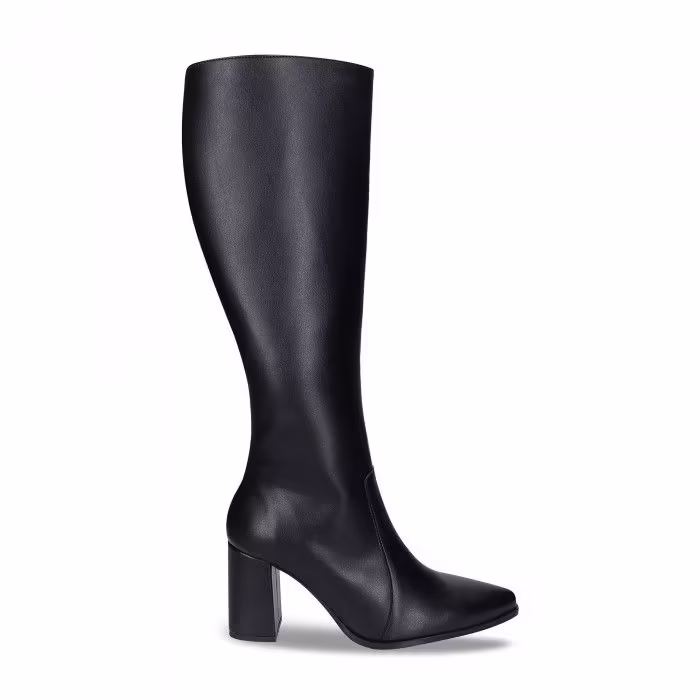 Iona Black : Bottes haut de gamme pour femme à Talons et Au Genou : Alliant Élégance et Éco-responsabilité