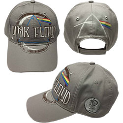 Pink Floyd Unisex Baseball Cap gris : Dark Side of the Moon Album Distressed
