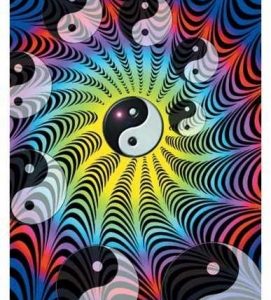 drapeau ying & yang pof132