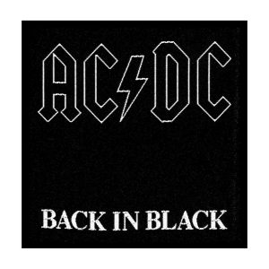AC/DC STANDARD PATCH: BACK IN BLACK (LOOSE)SP1512