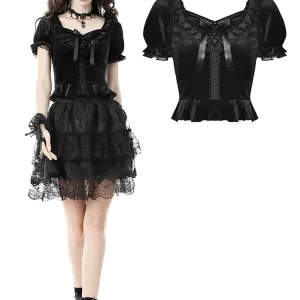 Frilly velvet top