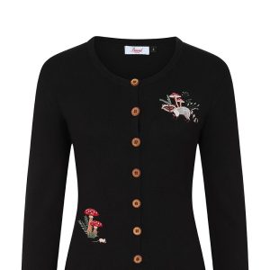 CA21171 cardigan woodland noir