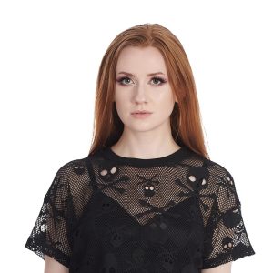 TP10520 skull queen cropped top