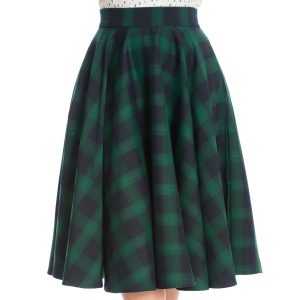 SK25329 Sweet Check Swing Skirt