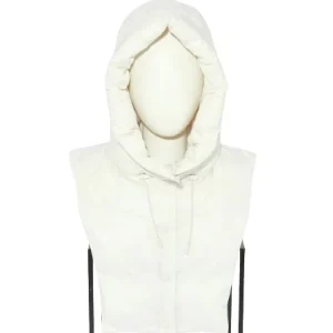 PLASTRON CAPUCHE DOUDOUNE IMPERMEABLE ECRU