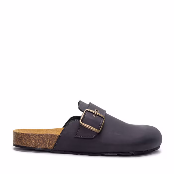 Sandales plates à brides femme Vasil Grey de Nae : Conjuguez Confort Tradition et Modernité