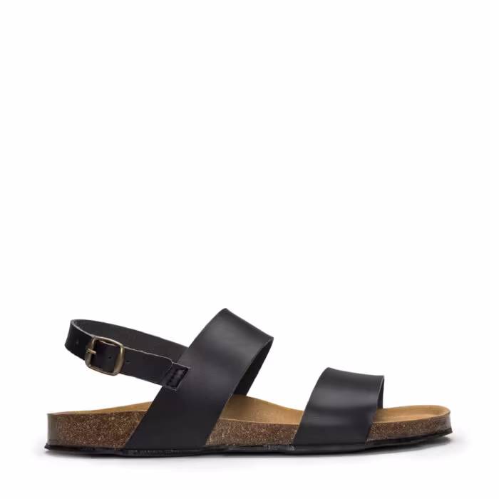 Sandales vegan confortables Zander Black – Style et Confort au quotidien